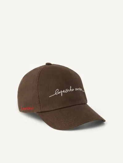 Frescobol Carioca La Marzocco Fernando Linen Cap In Brown