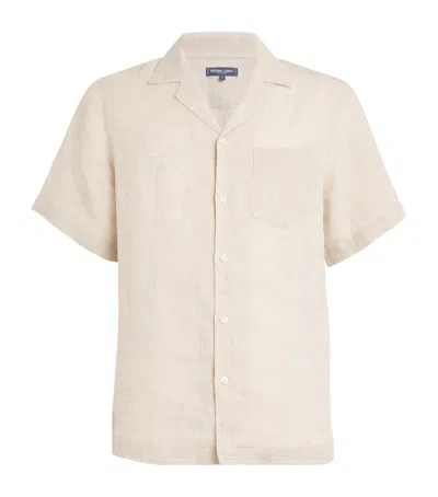 Frescobol Carioca Linen Angelo Shirt In Beige