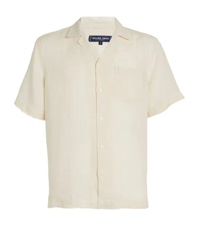 Frescobol Carioca Thomas Linen Shirt In Cream