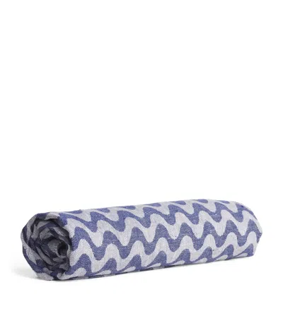 Frescobol Carioca Linen Copacabana Towel In Blue