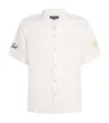 Frescobol Carioca Linen Embroidered Alves Shirt In White