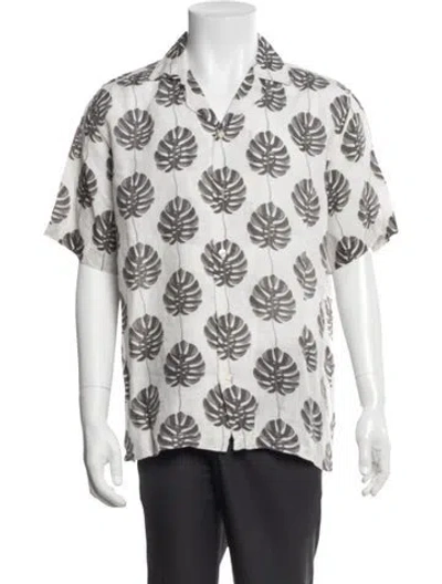 Pre-owned Frescobol Carioca Linen Floral Print Shirt In Multicolor
