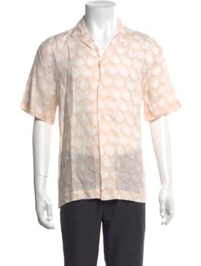 Pre-owned Frescobol Carioca Linen Polka Dot Print Shirt In Neutrals