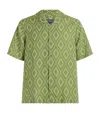 Frescobol Carioca Linen Raffia Roberto Shirt In Green