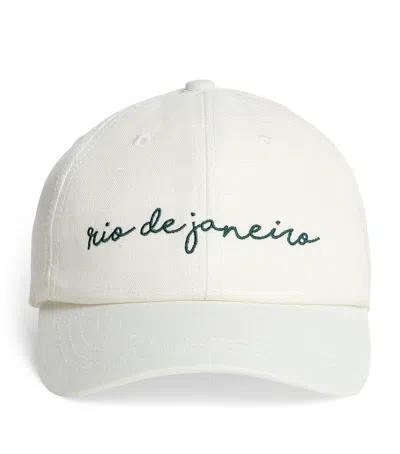 Frescobol Carioca Linen Rio De Janeiro Cap In White