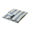 Frescobol Carioca Linen Towel Large Stripe Blue/white