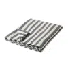 Frescobol Carioca Linen Towel Stripe Midnight Blue/white