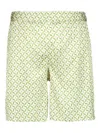Frescobol Carioca Lotus-print Rio Swim Shorts In Green