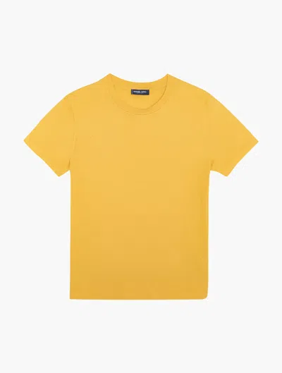 Frescobol Carioca Lucio Linen-cotton T-shirt In Papaya