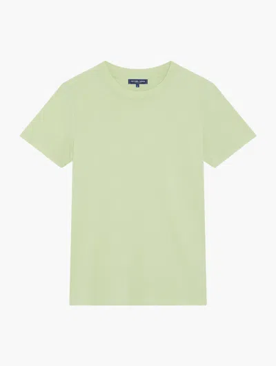 Frescobol Carioca Lucio Linen-cotton T-shirt In Pistachio