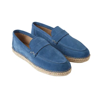 Frescobol Carioca Marcelo Suede Loafers In Blue