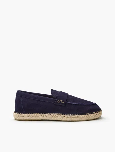 Frescobol Carioca Marcelo Suede Loafers In Blue