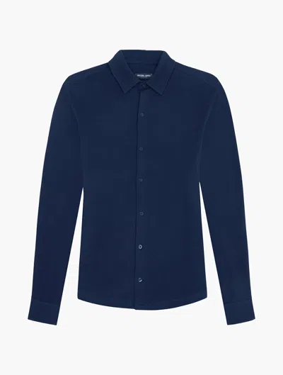Frescobol Carioca Marcio Jersey Shirt In Midnight-blue
