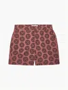 Frescobol Carioca Medalhao Classic Swim Shorts In Mauve & Garnet