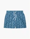 Frescobol Carioca Men's Medallion-print Swim Shorts In Summer Night & Cloud Blue