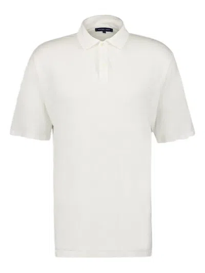 Frescobol Carioca Mello Button-up Linen Polo Shirt In White