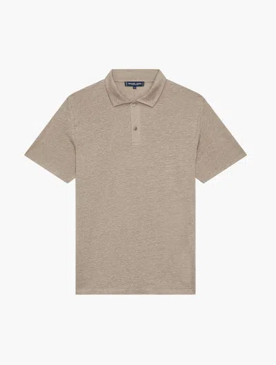 Frescobol Carioca Mello Linen Polo In Truffle