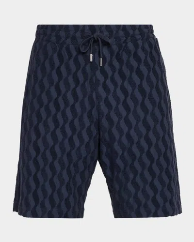Frescobol Carioca Augusto Jacquard-terry Shorts In Animal Print