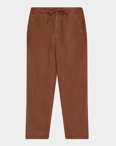 Frescobol Carioca Men & Apos;s Mendes Linen Blend Drawstring Pants In Brown