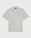 Frescobol Carioca Angelo Linen Shirt In Blue