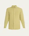 Frescobol Carioca Men's Antonio Linen Casual Button-down Shirt In Green