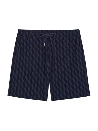 Frescobol Carioca Augusto Jacquard-terry Shorts In Animal Print