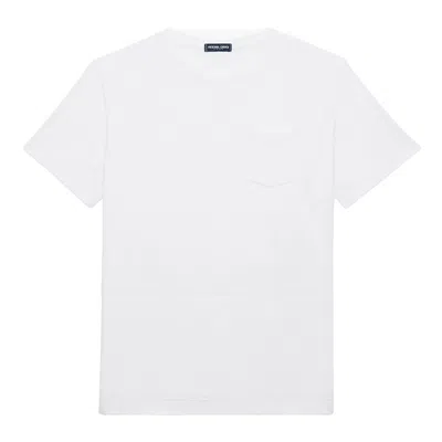 Frescobol Carioca Men's Carmo Terry Tee With Pocket In White