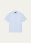 Frescobol Carioca Castro Linen Shirt In 05 Baby Blue