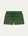 Frescobol Carioca Men's Copa Wavy Jacquard Swim Shorts