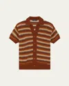 Frescobol Carioca Pinto Crochet Cardigan In Silk Brown