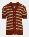 Frescobol Carioca Pinto Crochet Cardigan In Silk Brown