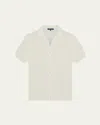 Frescobol Carioca Men's Crochet Stripe Short-sleeve Shirt In Gray