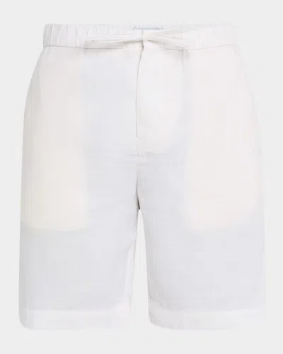 Frescobol Carioca Men's Felipe Linen And Cotton Drawstring Shorts In White