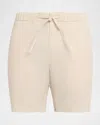 Frescobol Carioca Men's Felipe Linen Drawstring Shorts In Neutral