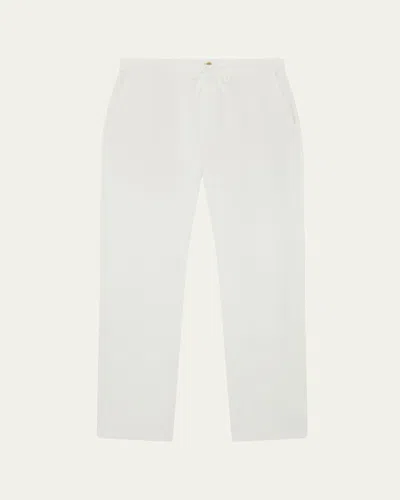 Frescobol Carioca Men's Mendes Linen-blend Drawstring Trousers In White