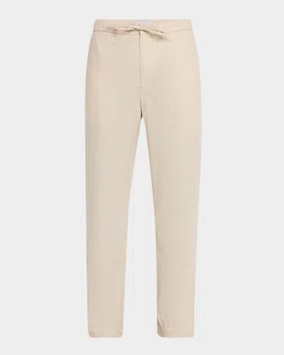 Frescobol Carioca Oscar Drawstring Chino Trousers In Neutrals
