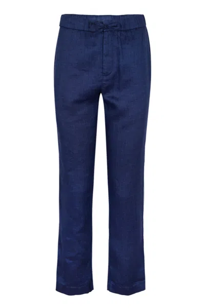 Frescobol Carioca Men's Oscar Linen Chinos In Blue