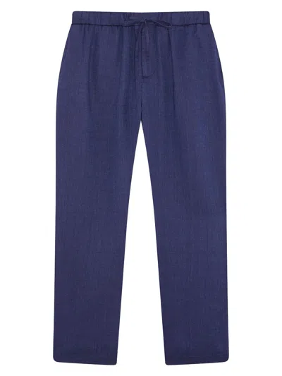 Frescobol Carioca Men's Oscar Linen-cotton Chino Pants In Blue