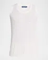 Frescobol Carioca Men's Prado Rib-knit Tank Top In White