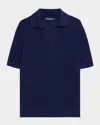 Frescobol Carioca Frescobol Carcioca Rino Rc Chain Stitch Knitted Polo In Dusk