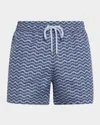 Frescobol Carioca Men's Raio Do Sol Swim Shorts In Chambbluecharblue
