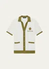 Frescobol Carioca Men's Romero Embroidered Button-down Shirt In Spinach