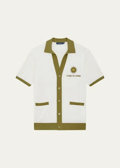 Frescobol Carioca Men's Romero Embroidered Button-down Shirt In Spinach
