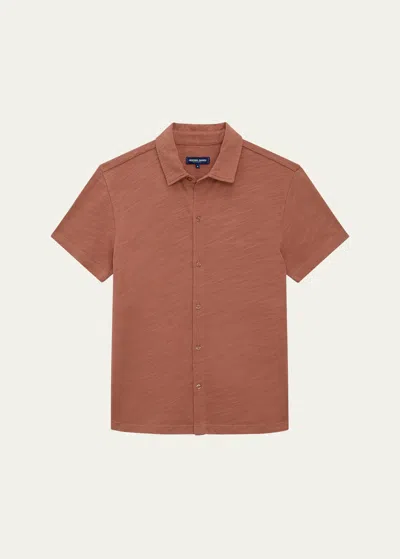 Frescobol Carioca Men's Russo Button-down Shirt In Dusty Coral