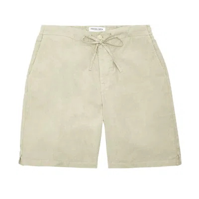 Frescobol Carioca Men's Sergio Linen Cotton Stretch Shorts In Gray