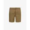 Frescobol Carioca Mens Spinach Felipe Elasticated-waist Linen And Cotton-blend Shorts