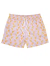 Frescobol Carioca Men's Swim Shorts In Lilac/yellow