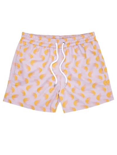 FRESCOBOL CARIOCA MEN’S SWIM SHORTS IN LILAC/YELLOW