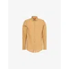 Frescobol Carioca Mens Almond Antonio Long-sleeve Linen Shirt In Brown