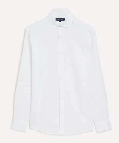 Frescobol Carioca Mens Antonio Linen Shirt In White